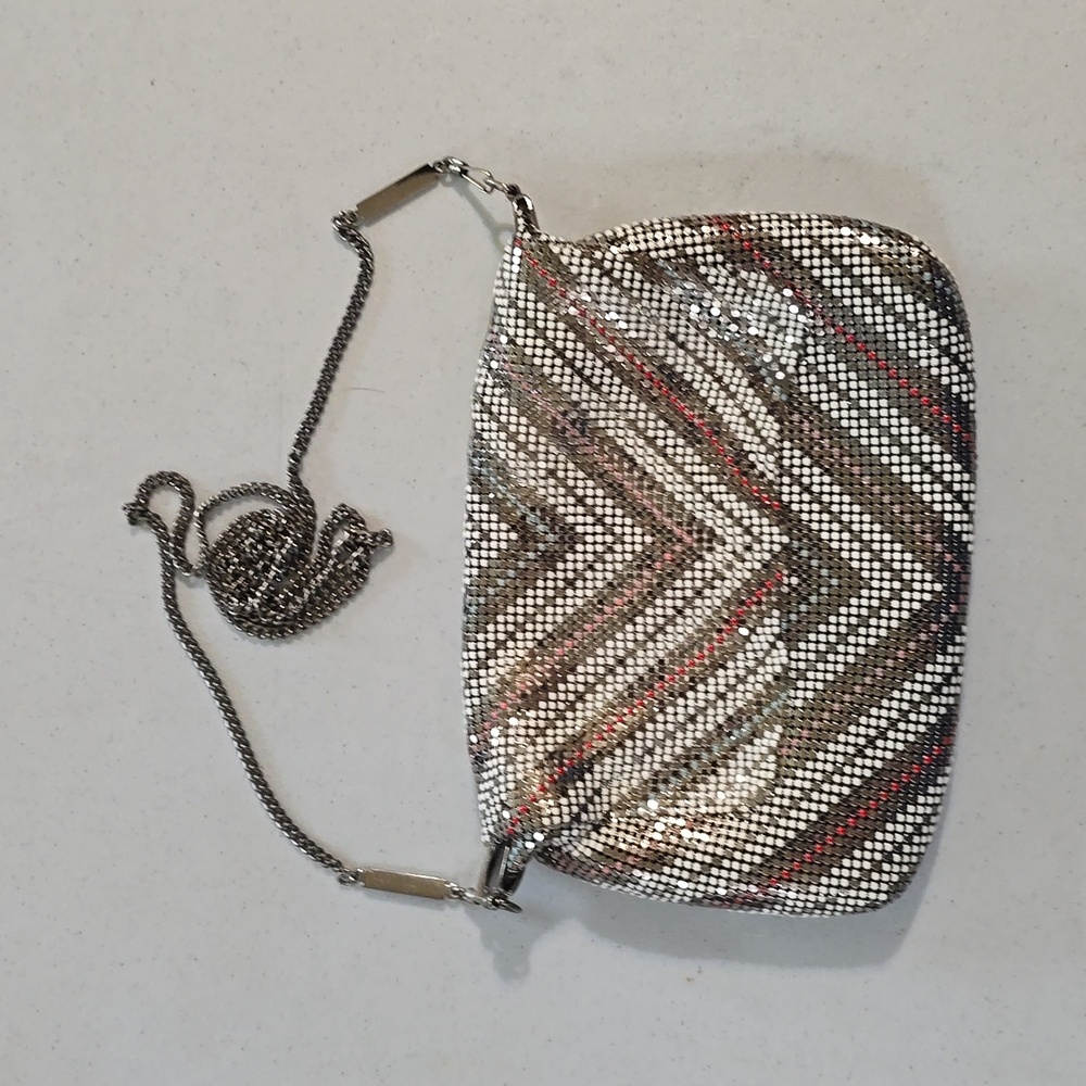 VINTAGE ESQUIRE MESH PURSE BAG WITH METAL CHAIN STRAP